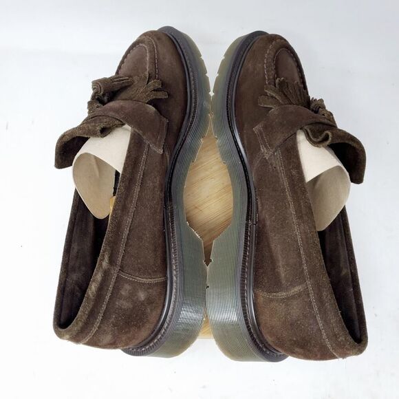 Loake Loafer Men 9 E Brighton Brown Suede Fringe Tassel Chunky Sole Shoe England - Picture 11 of 14